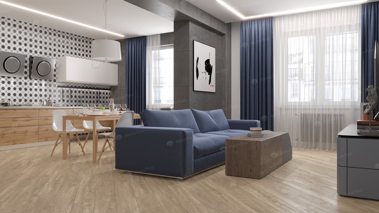 LVT ламинат "Alpine Floor" Секвойя Коньячная (1219*184*38020 мм) — купить в Обнинске