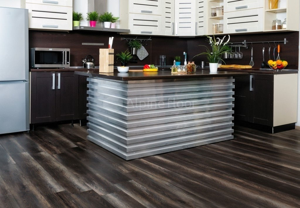 Кварцвиниловая плитка "Alpine Floor" Орех Темный  (1219*184*2мм) — купить в Обнинске