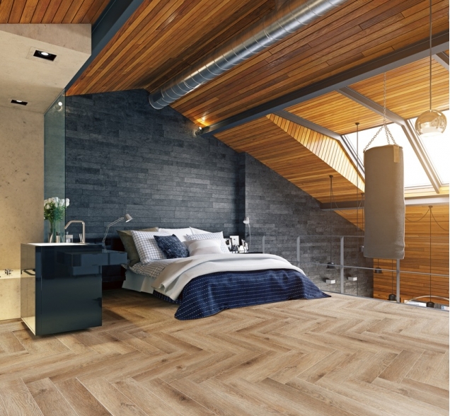 Виниловый ламинат SPC "Cronafloor" Herringbone Дуб Монпелье (640*128*4,5 мм) — купить в Обнинске