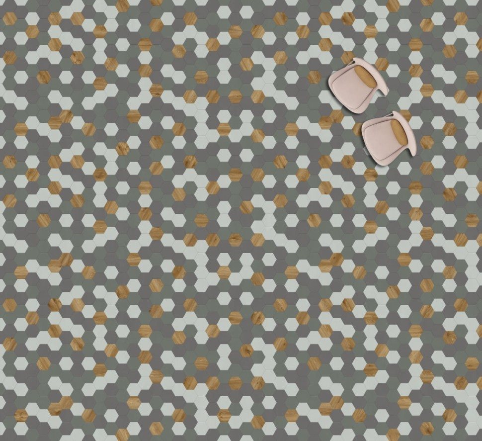 Виниловая плитка "Moduleo" Moods Hexagon 349 (226,32*196*2,5 мм) — купить в Обнинске