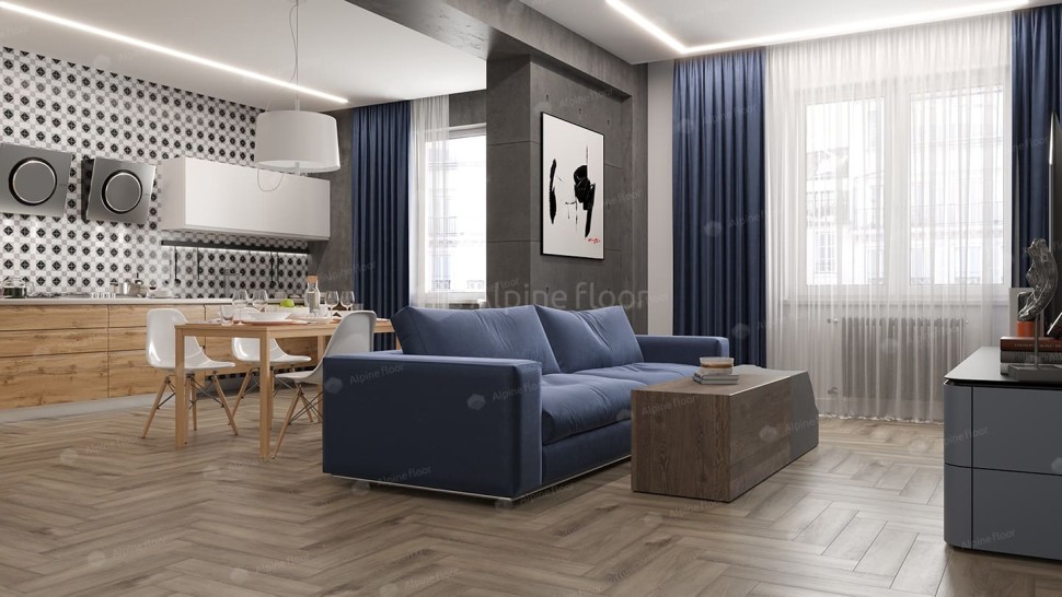 Виниловая плитка "Alpine Floor" Parquet LVT Дуб Исида (590*118*2,5 мм) — купить в Обнинске