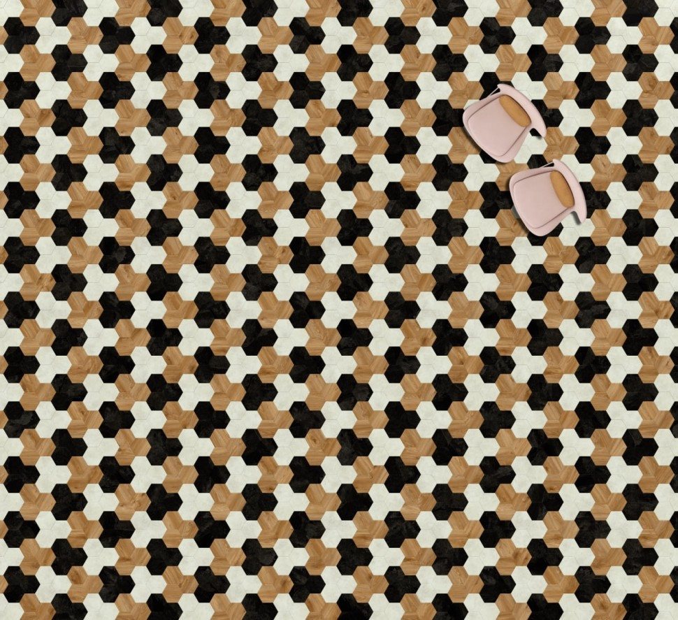 Виниловая плитка "Moduleo" Moods Hexagon 354 (226,32*196*2,5 мм) — купить в Обнинске