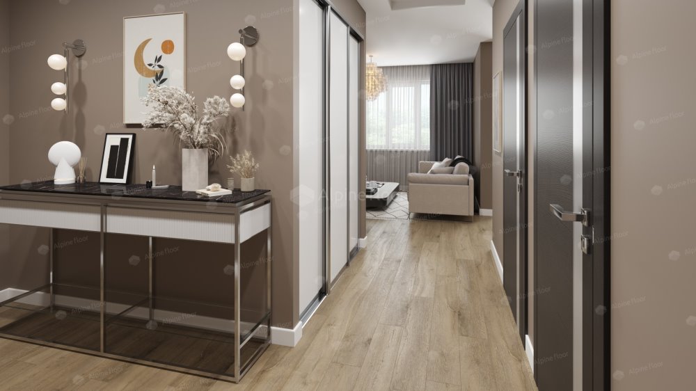 SPC Ламинат "Alpine Floor" Дуб млечный (1524*180*8 мм) — купить в Обнинске