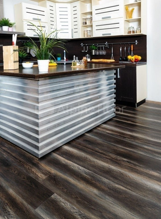 Кварцвиниловая плитка "Alpine Floor" Орех Темный  (1219*184*2мм) — купить в Обнинске