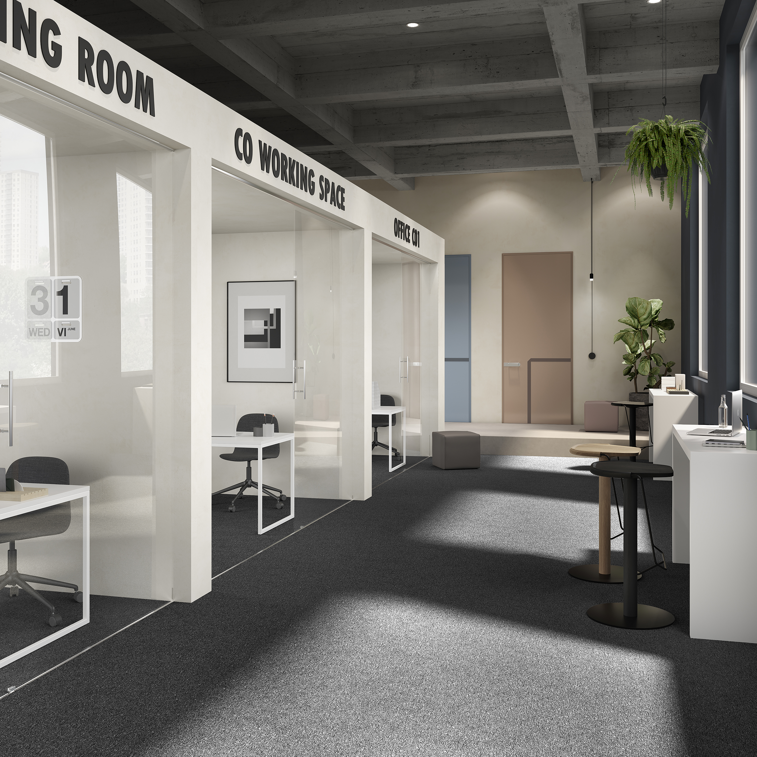 Ковровая плитка Medusa Tile 99 (500*500*5 мм) — купить в Обнинске