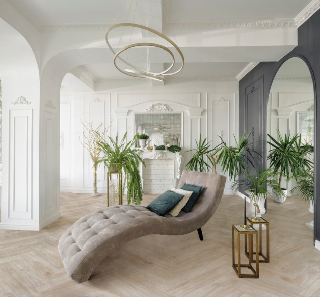 Виниловый ламинат SPC "Cronafloor" Herringbone Дуб Ницца (640*128*4,5 мм) — купить в Обнинске