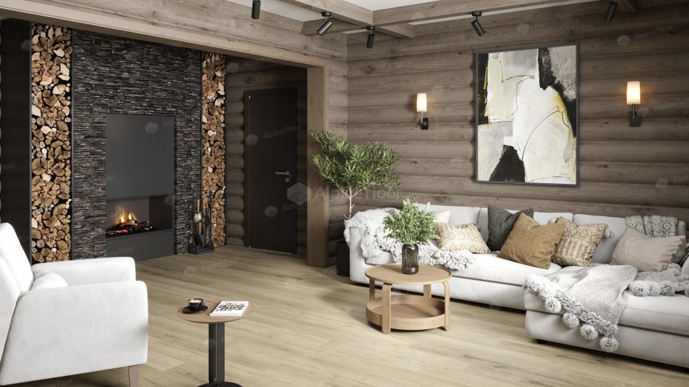 SPC Ламинат "Alpine Floor" Дуб сливочный (1220*183*8 мм) — купить в Обнинске