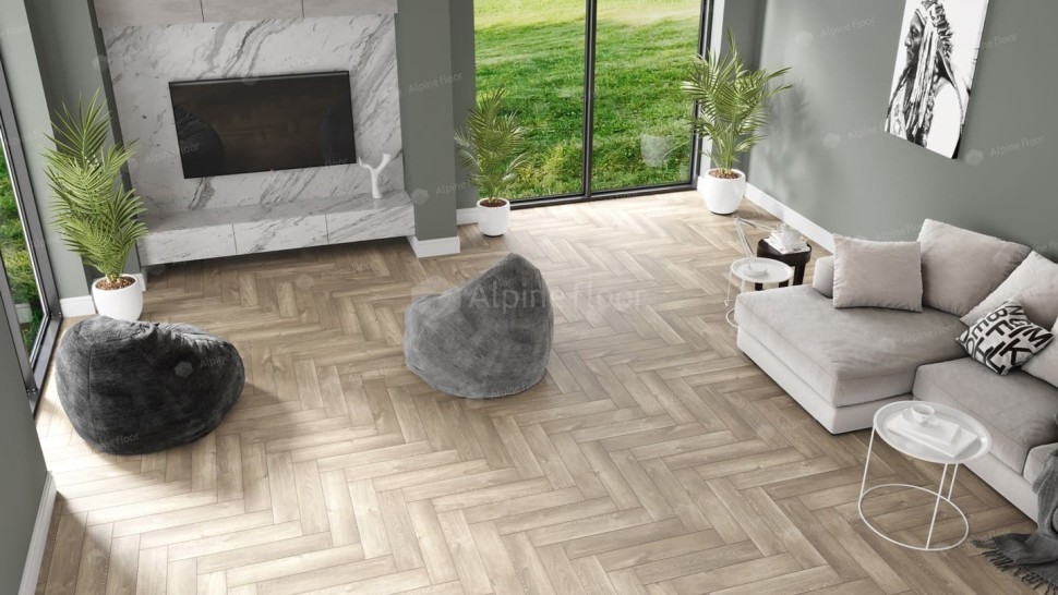 Виниловая плитка "Alpine Floor" Parquet LVT Дуб Натуральный Отбеленный (590*118*2,5 мм) — купить в Обнинске