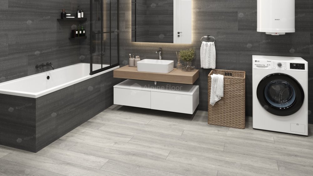 SPC Ламинат "Alpine Floor" Дуб платина (1524*180*8 мм) — купить в Обнинске