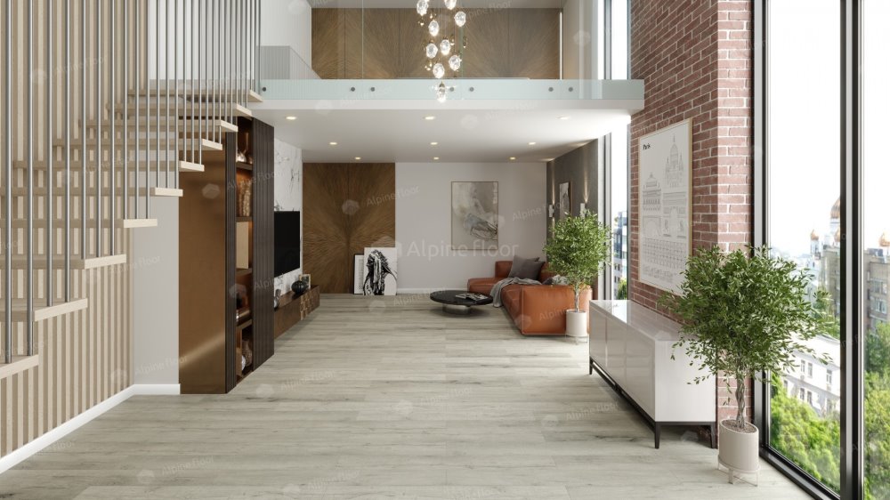 SPC Ламинат "Alpine Floor" Дуб серебряный (1220*183*8 мм) — купить в Обнинске