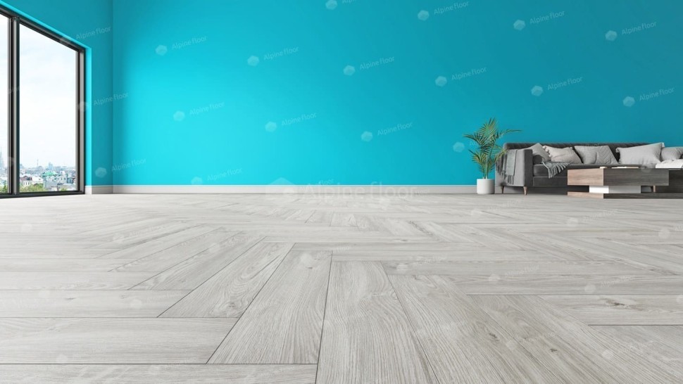 Виниловая плитка "Alpine Floor" Parquet LVT Снежный (590*118*2,5 мм) — купить в Обнинске