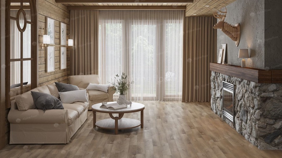 Виниловая плитка "Alpine Floor" Parquet LVT Дуб Синистра (590*118*2,5 мм) — купить в Обнинске