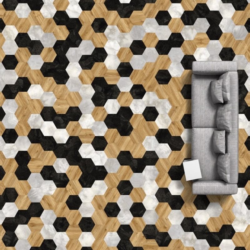 Виниловая плитка Big Hexagon 260 (452,64*392*2,5 мм) — купить в Обнинске