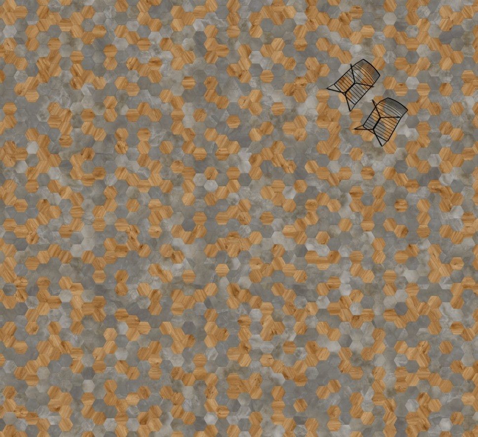 Виниловая плитка "Moduleo" Moods Hexagon 323 (226,32*196*2,5 мм) — купить в Обнинске