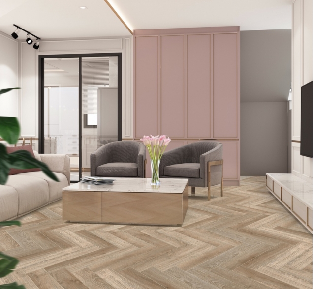 Виниловый ламинат SPC "Cronafloor" Herringbone Дуб Лилль (640*128*4,5 мм) — купить в Обнинске