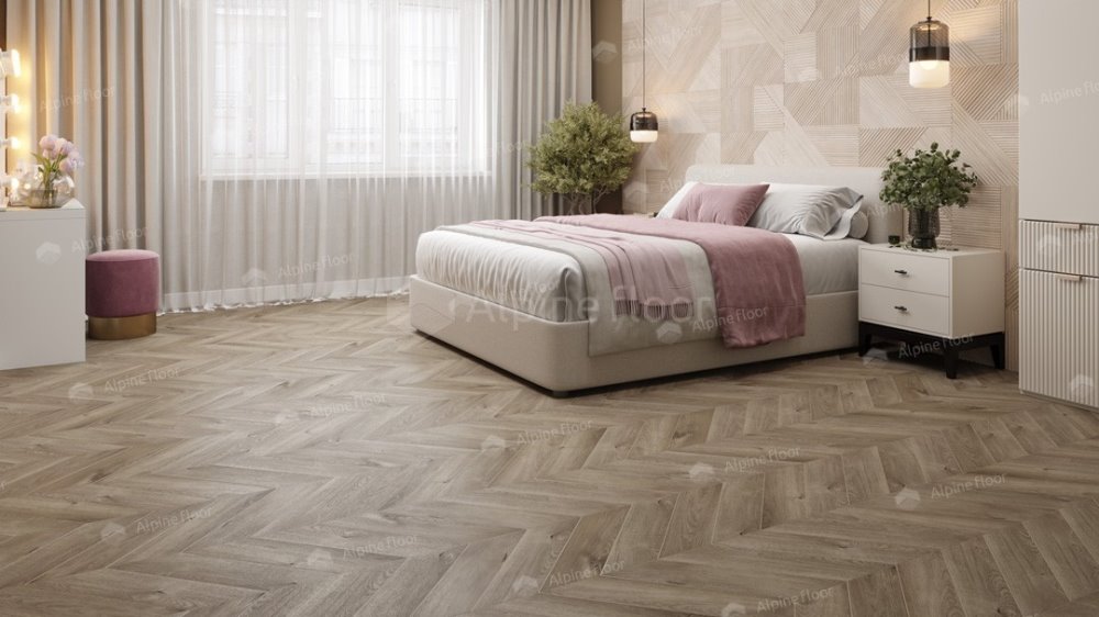 LVT плитка "Alpine Floor" Дуб Натуральный Отбеленный (555*127*2,5 мм) — купить в Обнинске