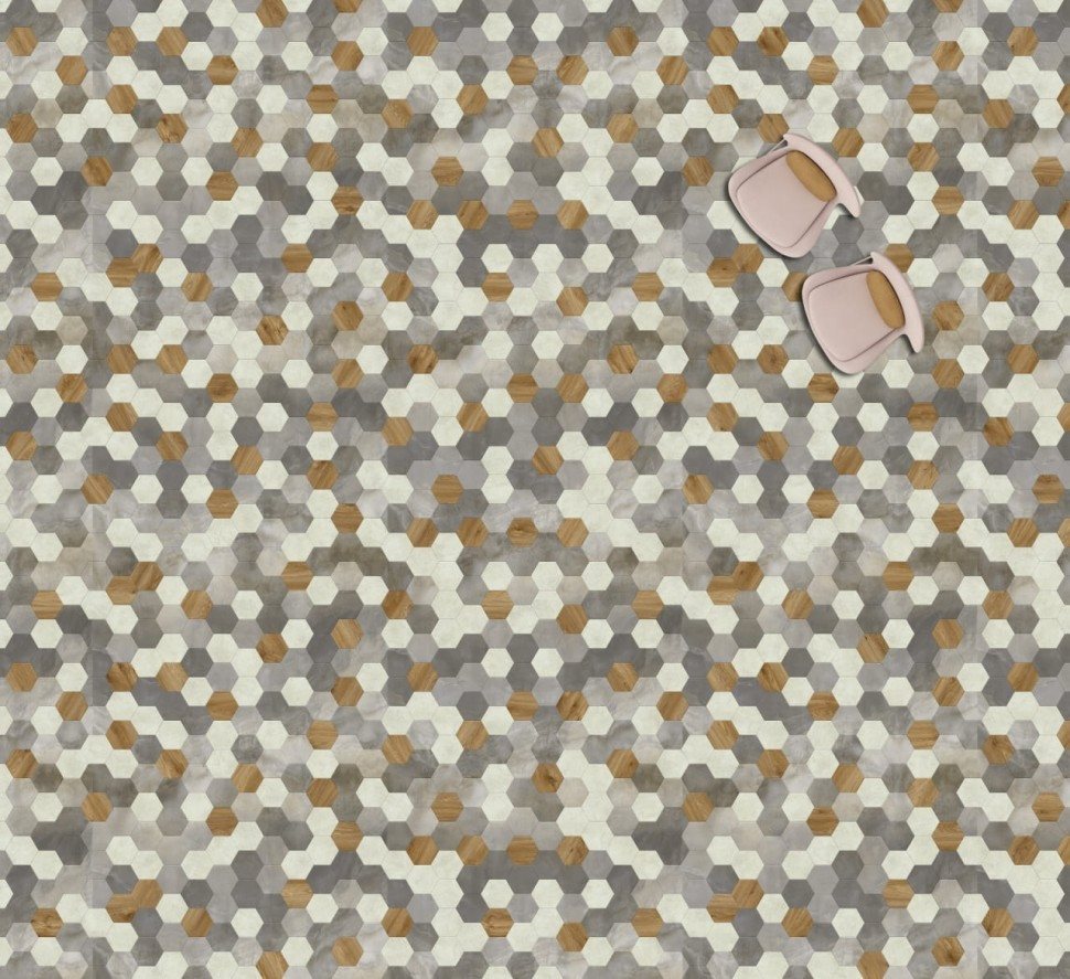 Виниловая плитка "Moduleo" Moods Hexagon 348 (226,32*196*2,5 мм) — купить в Обнинске
