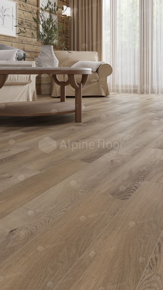 Виниловая плитка "Alpine Floor" Parquet LVT Дуб Синистра (590*118*2,5 мм) — купить в Обнинске