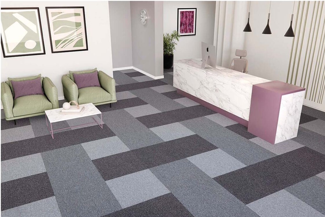 Ковровая плитка "Bonkeel" Space Grey (500*500*5,9 мм) — купить в Обнинске