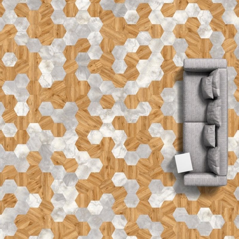 Виниловая плитка Big Hexagon 261 (452,64*392*2,5 мм) — купить в Обнинске