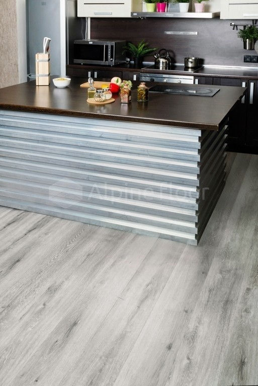 Замковая ПВХ плитка "Alpine Floor" Ясень Серый  (1220*183*4мм) — купить в Обнинске