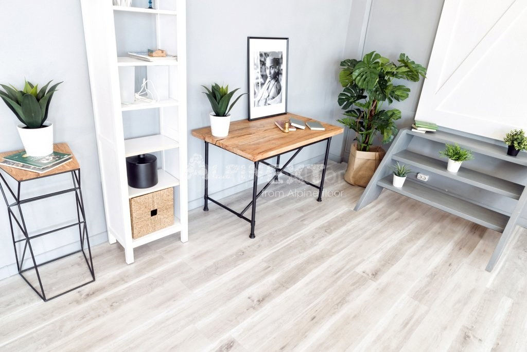 Замковая ПВХ плитка "Alpine Floor" Дуб выбеленный  (1220*183*4мм) — купить в Обнинске