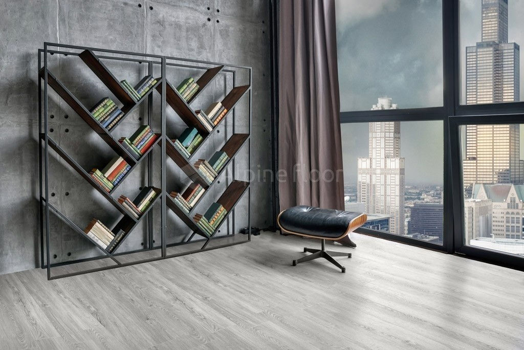 Замковая ПВХ плитка Секвойя Снежная  (1219*184*3,2мм) — купить в Обнинске